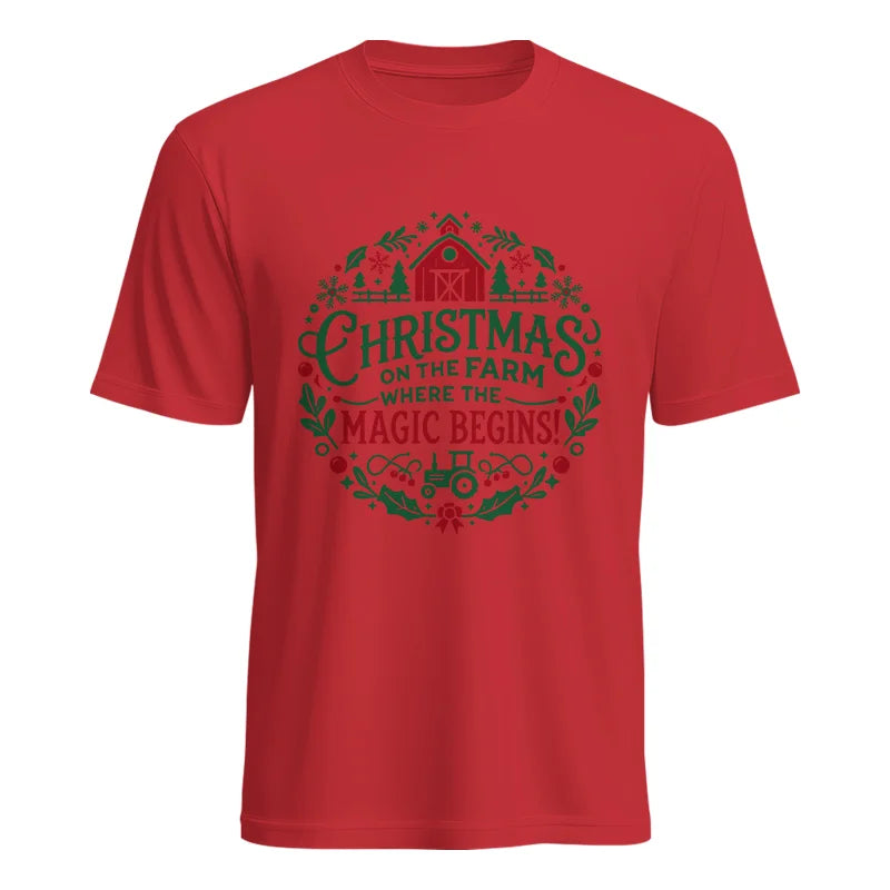 Christmas on the Farm Where the Magic Begins! 2 - Unisex Heavy Cotton Tee