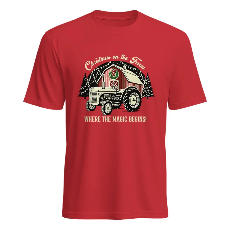 Image of Christmas on the Farm Where the Magic Begins! 3 - Unisex Heavy Cotton Tee