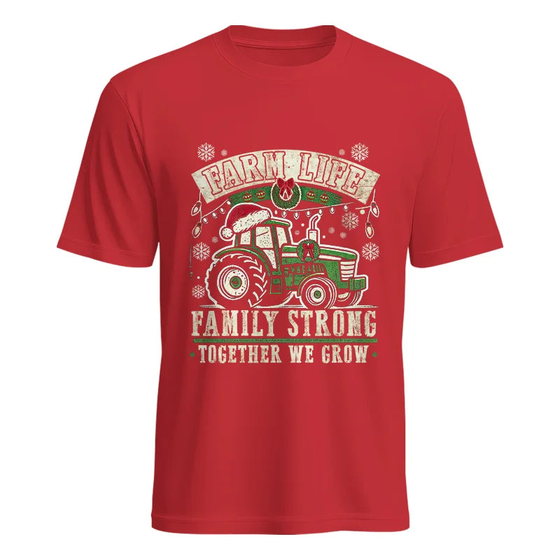 Image of Farm Life Family Strong Together We Grow - Unisex Heavy Cotton Tee