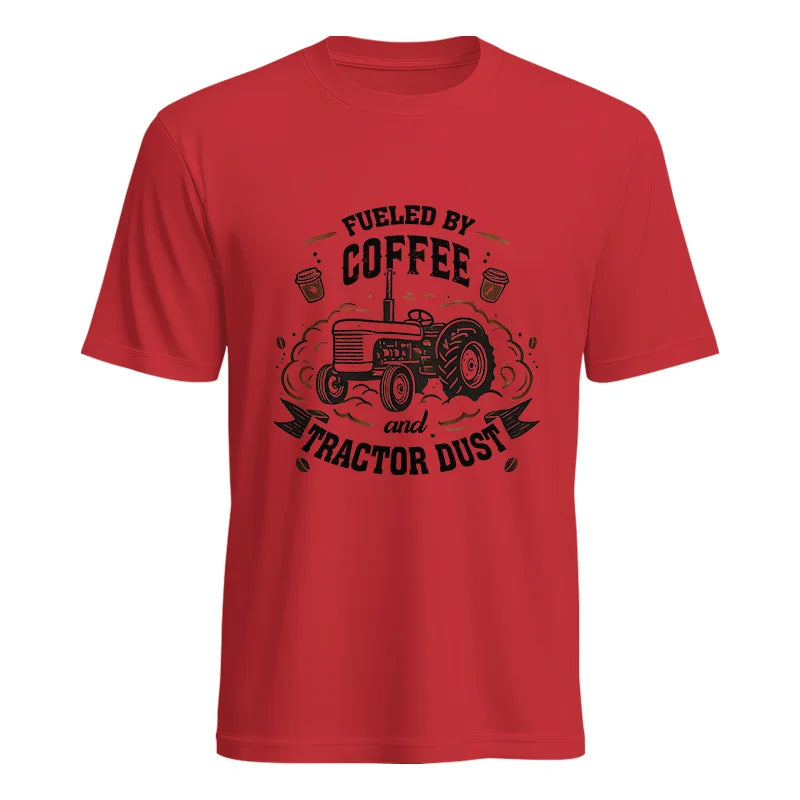 Image of Fueled By Coffee And Tractor Dust - Unisex Heavy Cotton Tee