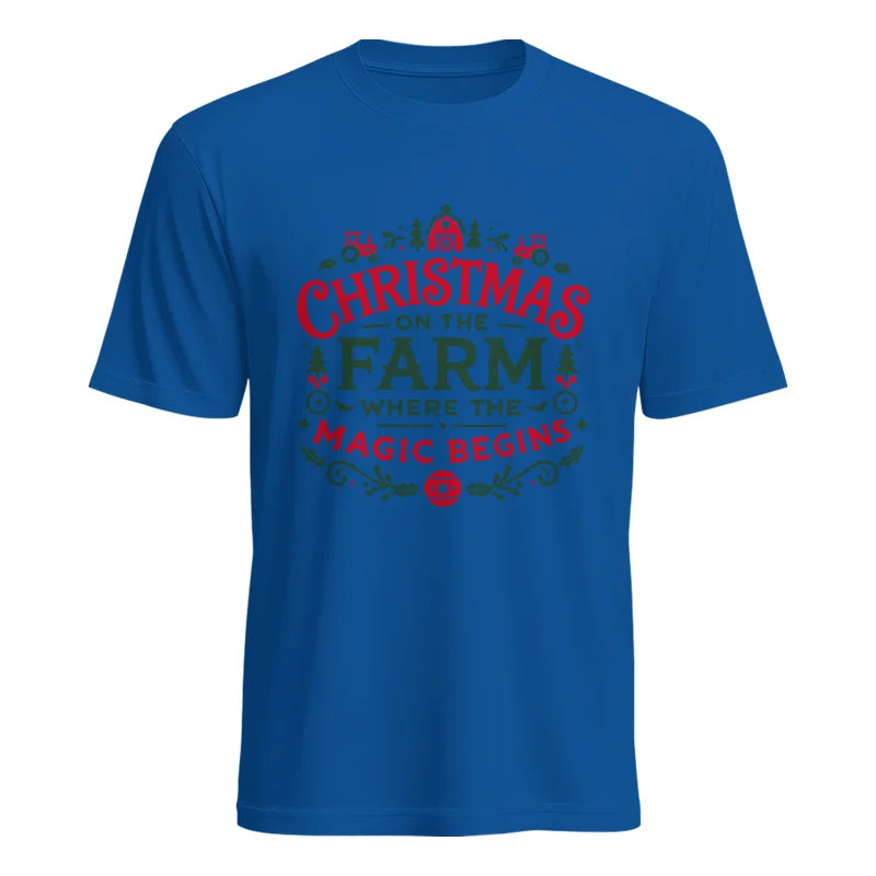 Christmas on the Farm Where the Magic Begins! 1 - Unisex Heavy Cotton Tee