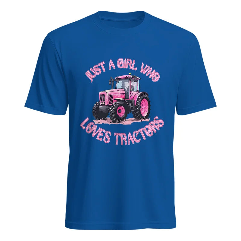 Image of Just A Girl Who Loves Tractors 1 - Unisex Heavy Cotton Tee