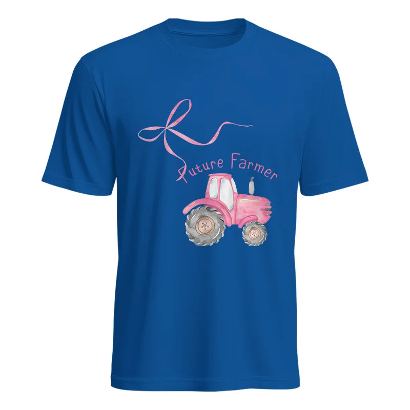 Pink Bow Cute Tractor - Unisex Heavy Cotton Tee