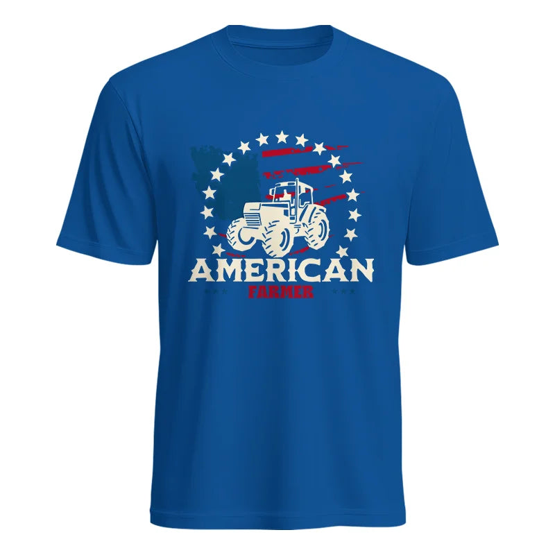 Proud To Be An American Farmer Citizen Veteran - Unisex Heavy Cotton Tee