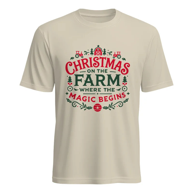 Christmas on the Farm Where the Magic Begins! 1 - Unisex Heavy Cotton Tee