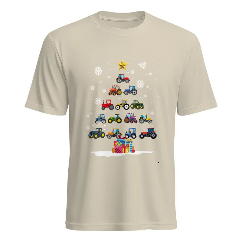 Christmas Tractor Tree - Unisex Heavy Cotton Tee