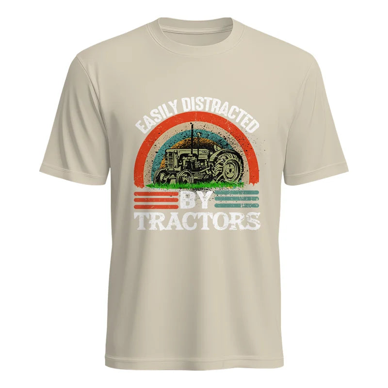 Image of Easily Distracted By Tractors - Unisex Heavy Cotton Tee