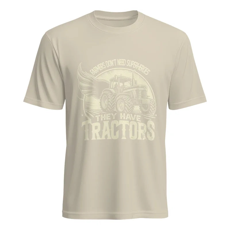 Farmers Don’t Need Superheroes They Have Tractors - Unisex Heavy Cotton Tee