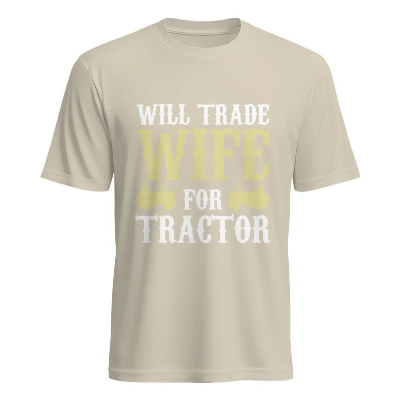 Image of Funny Will Trade Wife For Tractor - Unisex Heavy Cotton Tee