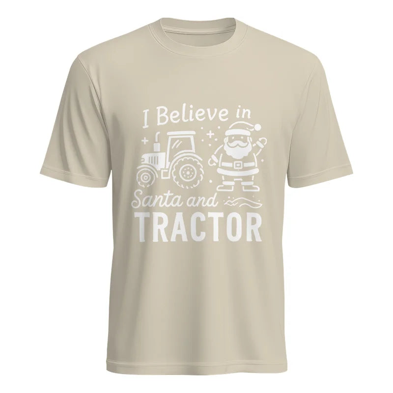 I Believe In Santa And Tractor - Unisex Heavy Cotton Tee