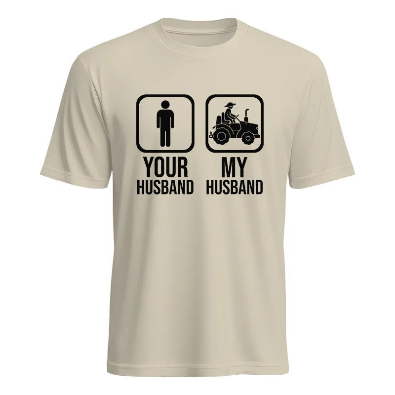 My Husband Is Cooler Than Yours Funny Farm Tractor 2 - Unisex Heavy Cotton Tee