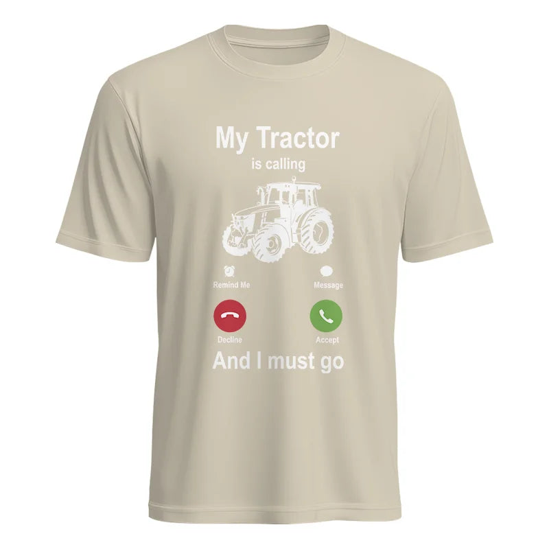 Image of My Tractor Is Calling - Unisex Heavy Cotton Tee