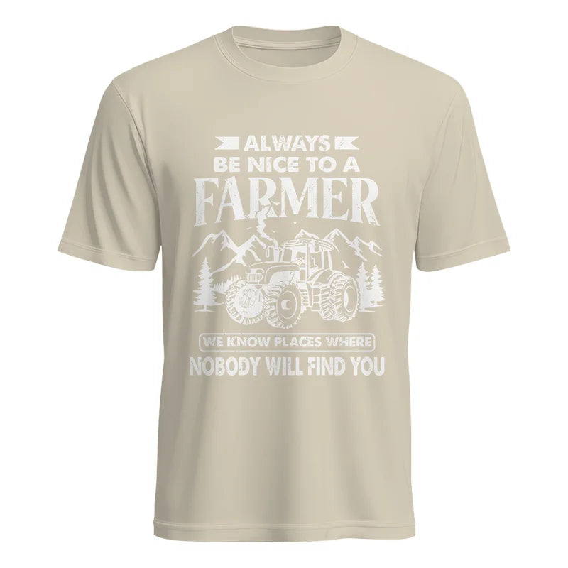 Image of Nice Farmer Funny Tractor Rancher Farming - Unisex Heavy Cotton Tee