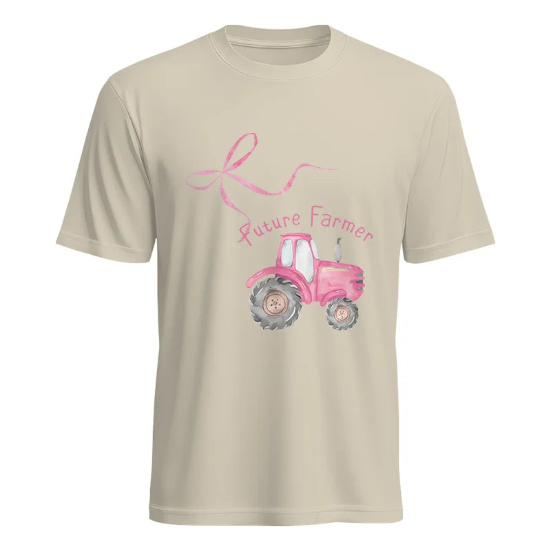 Pink Bow Cute Tractor - Unisex Heavy Cotton Tee