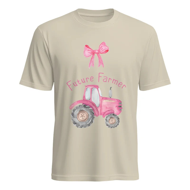 Pink Tractor For Future Farmer - Unisex Heavy Cotton Tee