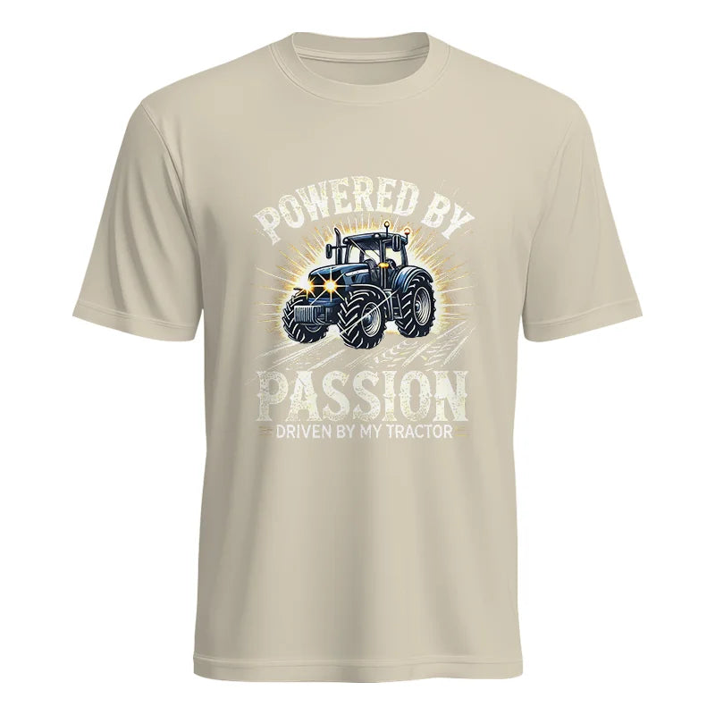 Image of Powered By Passion Driven By My Tractor - Unisex Heavy Cotton Tee