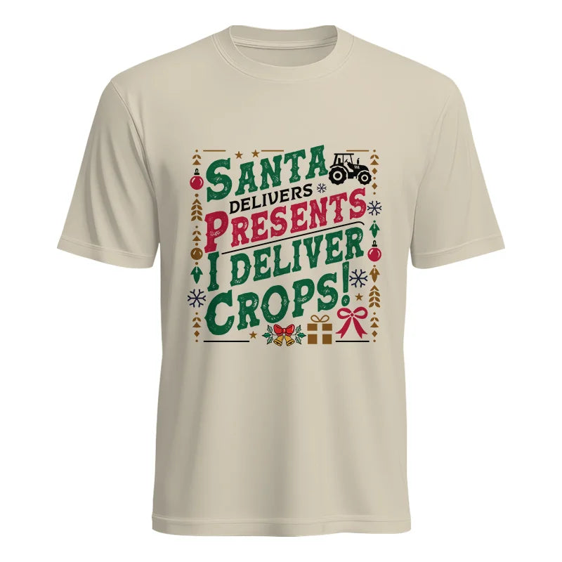 Image of Santa Deliver Present I Deliver Crops! - Unisex Heavy Cotton Tee