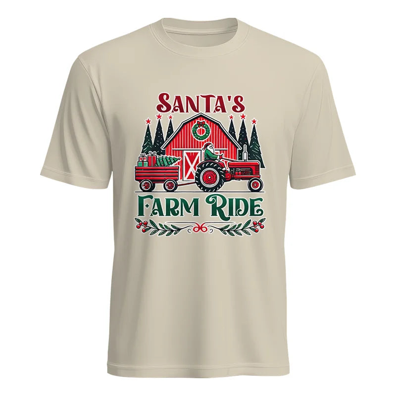 Image of Santa's Farm Ride 1 - Unisex Heavy Cotton Tee