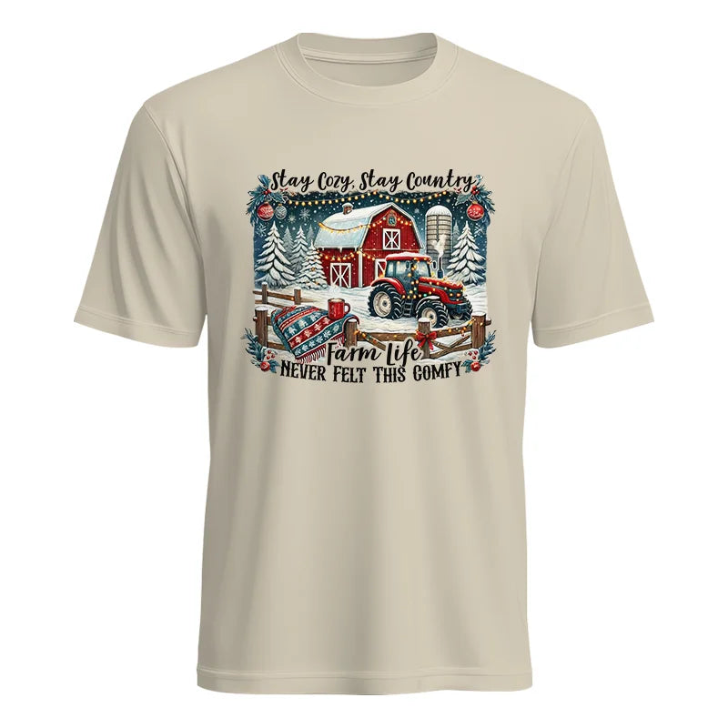 Image of Stay Cozy_Stay Country_Farm Life Never Felt This Comfy 3 - Unisex Heavy Cotton Tee