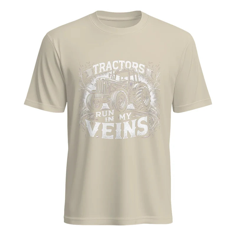 Image of Tractors Run In My Veins - Unisex Heavy Cotton Tee