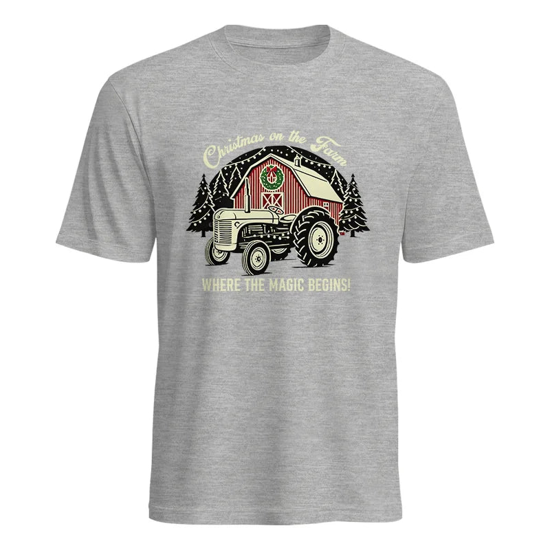 Image of Christmas on the Farm Where the Magic Begins! 3 - Unisex Heavy Cotton Tee