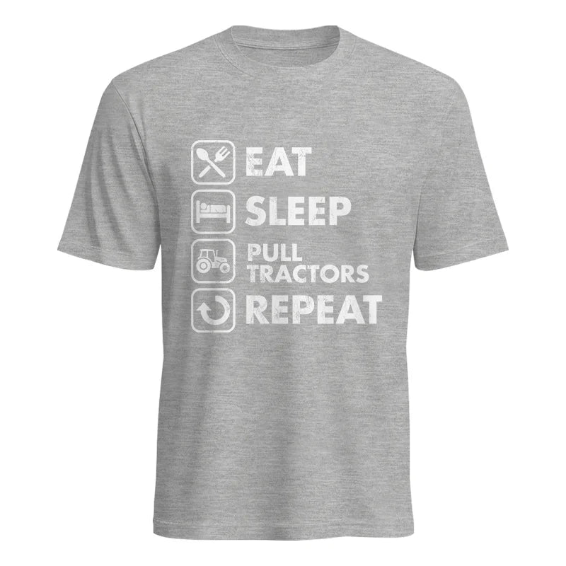 Eat Sleep Pull Tractors Repeat - Unisex Heavy Cotton Tee