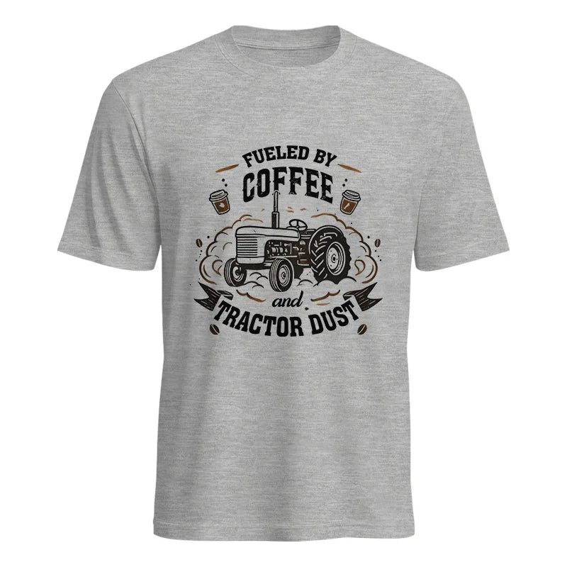 Image of Fueled By Coffee And Tractor Dust - Unisex Heavy Cotton Tee