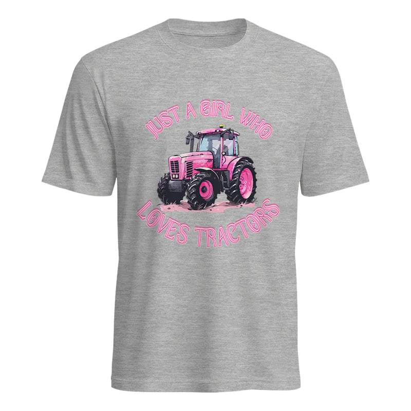 Image of Just A Girl Who Loves Tractors 1 - Unisex Heavy Cotton Tee