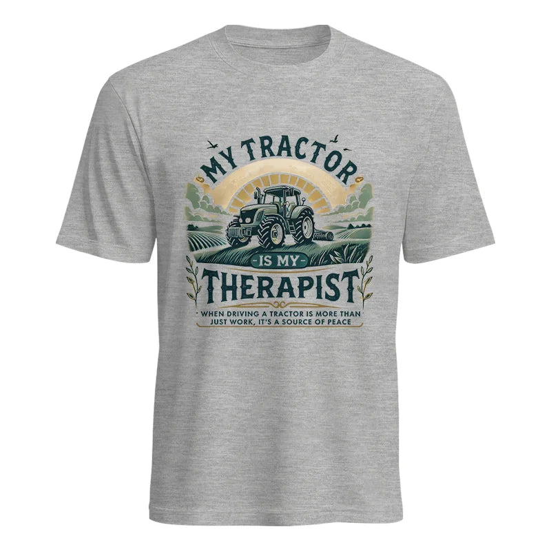 My Tractor Is My Therapist - Unisex Heavy Cotton Tee