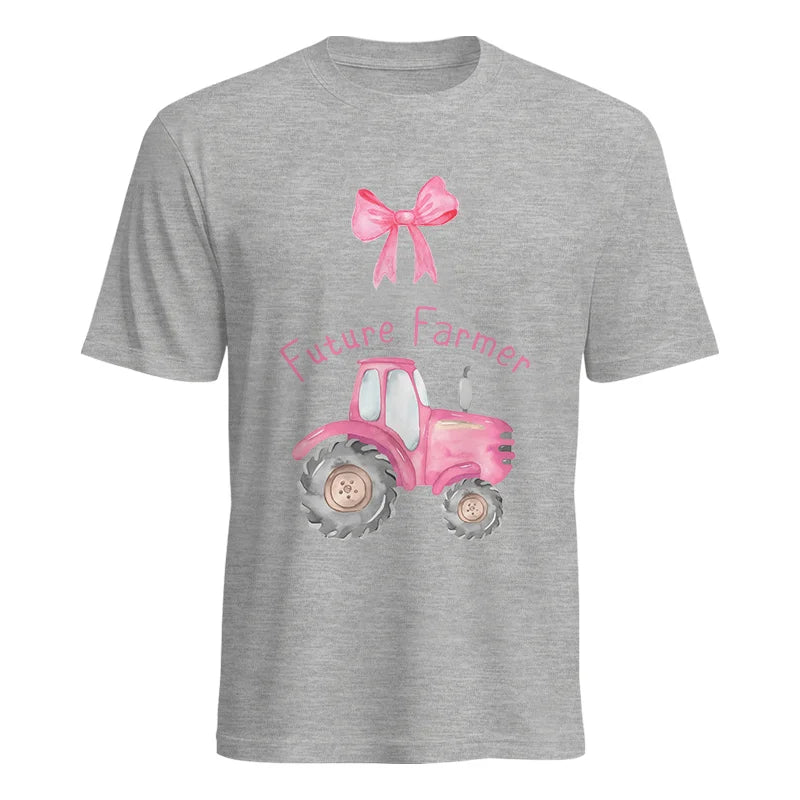 Pink Tractor For Future Farmer - Unisex Heavy Cotton Tee