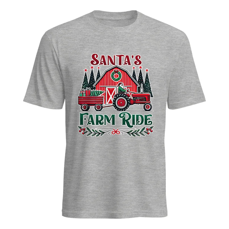 Image of Santa's Farm Ride 1 - Unisex Heavy Cotton Tee