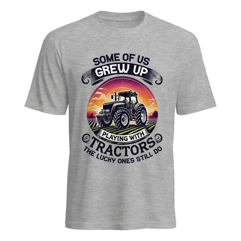 Image of Some Of Us Grew Up Playing With Tractors 4 - Unisex Heavy Cotton Tee