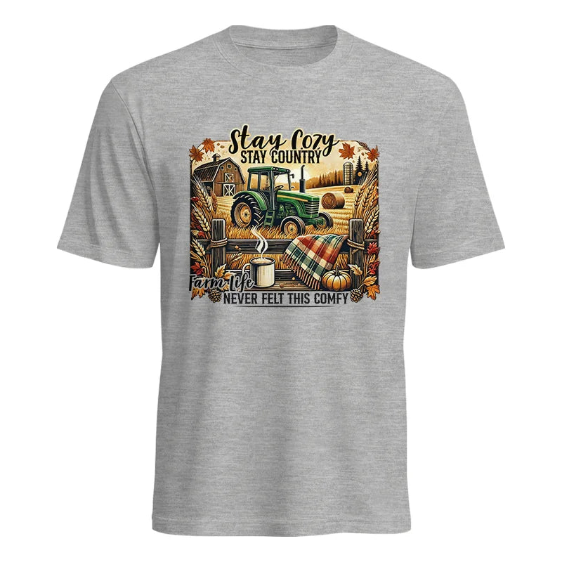 Image of Stay Cozy_Stay Country_Farm Life Never Felt This Comfy 2 - Unisex Heavy Cotton Tee