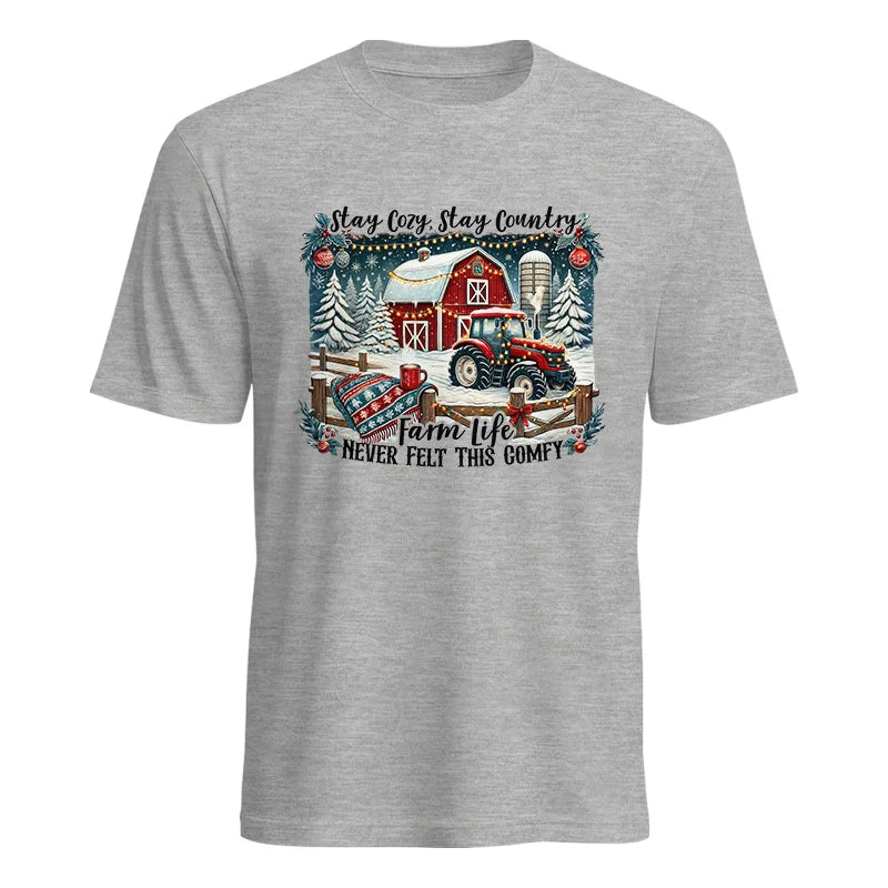 Stay Cozy_Stay Country_Farm Life Never Felt This Comfy 3 - Unisex Heavy Cotton Tee