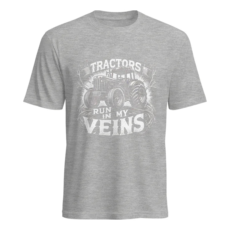 Tractors Run In My Veins - Unisex Heavy Cotton Tee