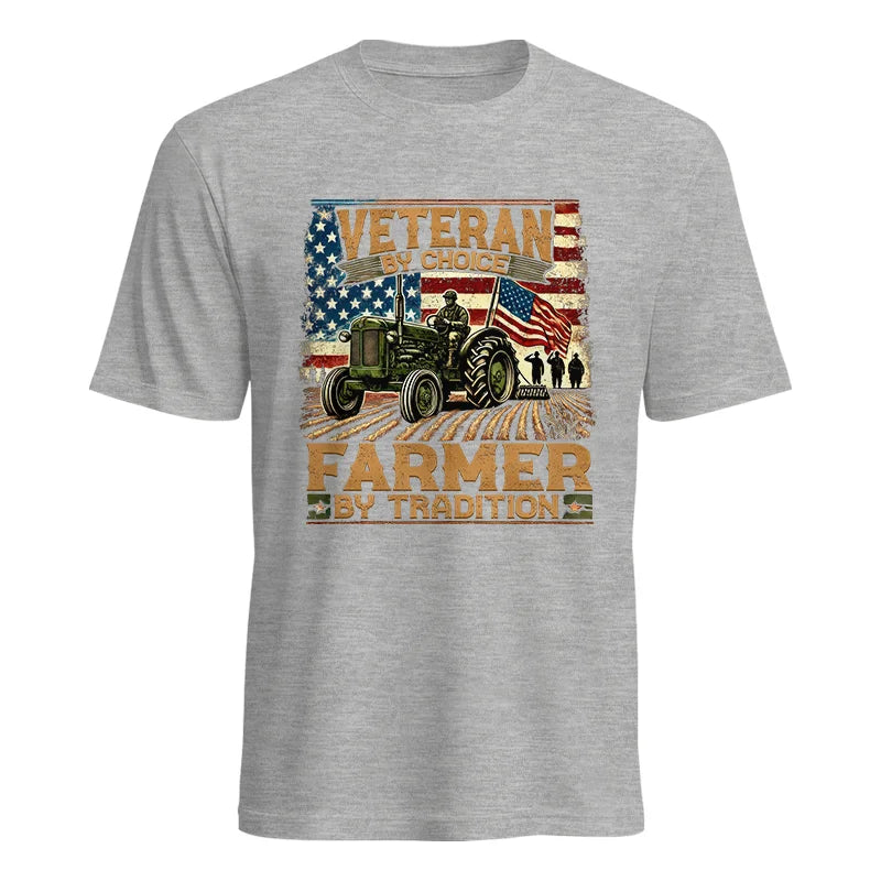 Image of Veteran Farmer Veteran By Choice_Farmer By Tradition - Unisex Heavy Cotton Tee