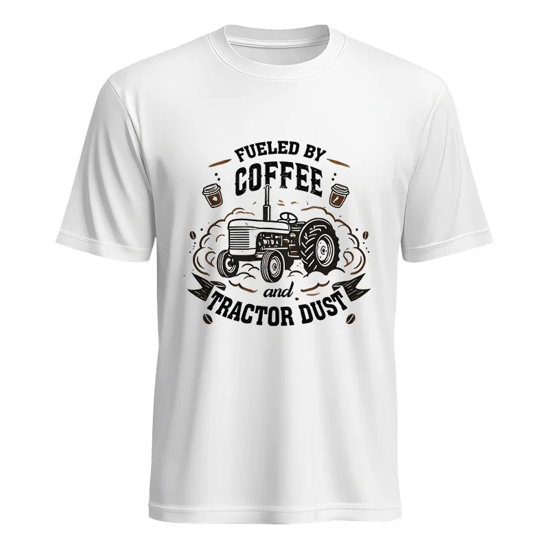 Image of Fueled By Coffee And Tractor Dust - Unisex Heavy Cotton Tee