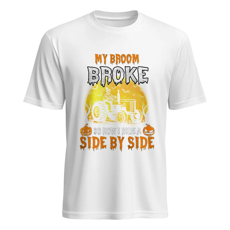 My Broom Broke_I Have A Tractor Halloween - Unisex Heavy Cotton Tee