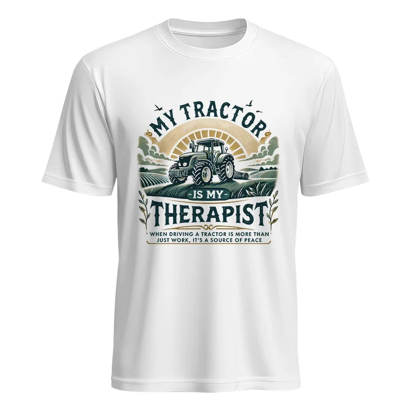 Image of My Tractor Is My Therapist - Unisex Heavy Cotton Tee