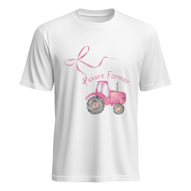 Pink Bow Cute Tractor - Unisex Heavy Cotton Tee