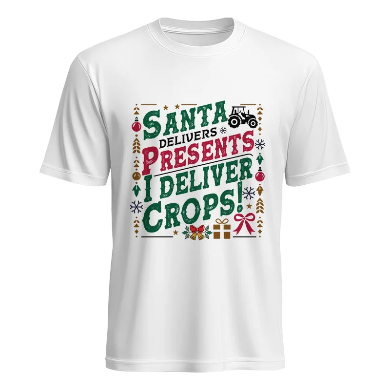 Santa Deliver Present I Deliver Crops! - Unisex Heavy Cotton Tee