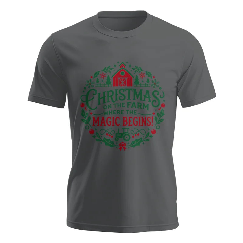 Christmas on the Farm Where the Magic Begins! 2 - Unisex Jersey Short Sleeve Tee