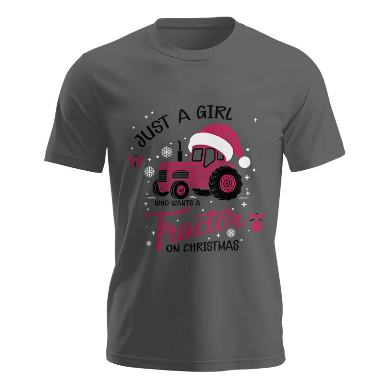 Image of Just A Girl Who Want A Tractor On Christmas - Unisex Jersey Short Sleeve Tee