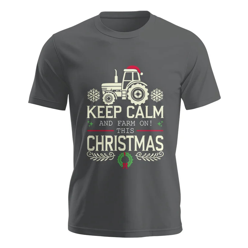 Keep Calm And Farm On! This Christmas - Unisex Jersey Short Sleeve Tee