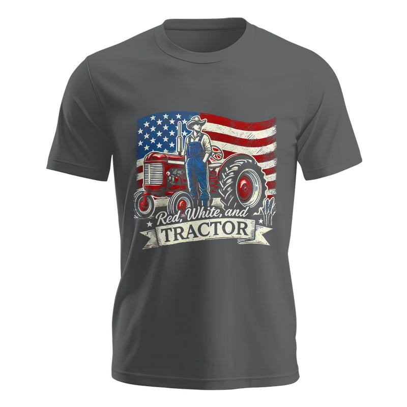 Red White And Tractor - Unisex Jersey Short Sleeve Tee