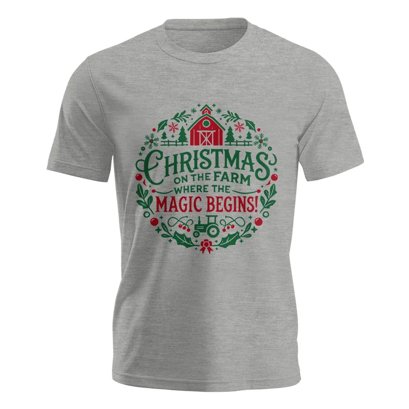 Christmas on the Farm Where the Magic Begins! 2 - Unisex Jersey Short Sleeve Tee