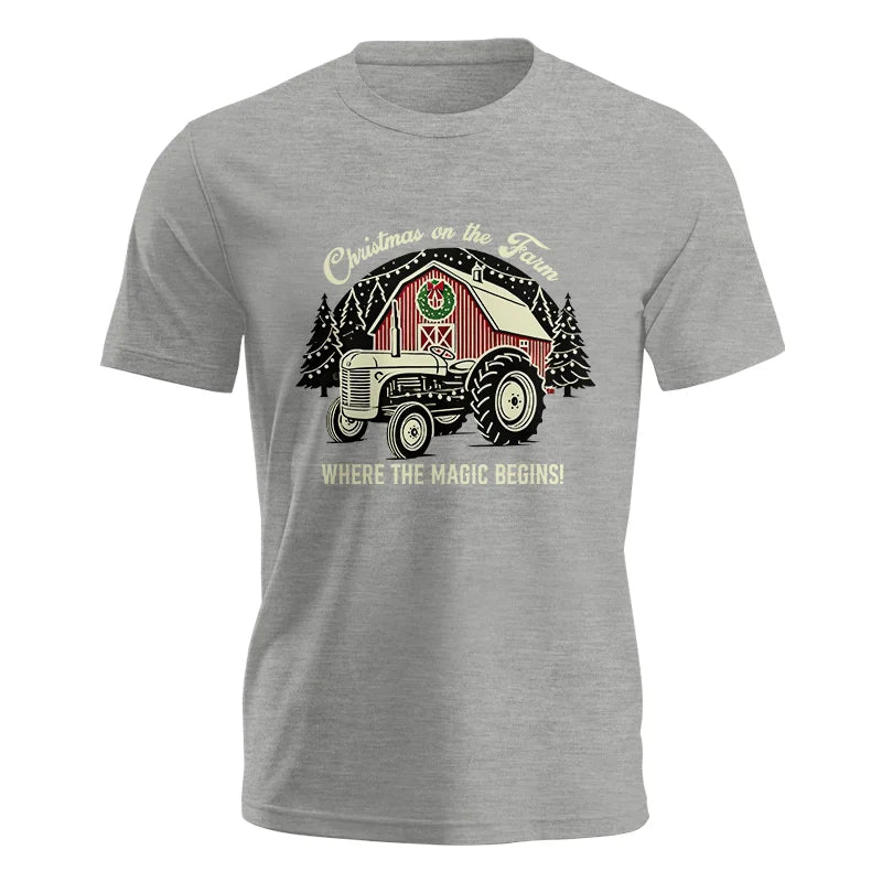 Image of Christmas on the Farm Where the Magic Begins! 3 - Unisex Jersey Short Sleeve Tee