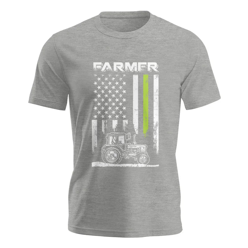 Farmer Tractor Patriotic American Flag - Unisex Jersey Short Sleeve Tee