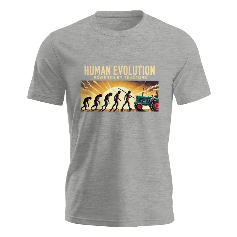 Image of Human Evolution Powered By Tractors - Unisex Jersey Short Sleeve Tee