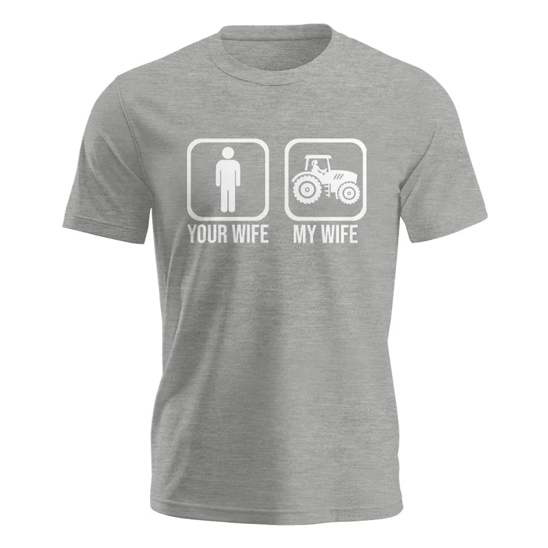 Image of My Wife Is Cooler Than Yours Funny Farm Tractor 1 - Unisex Jersey Short Sleeve Tee